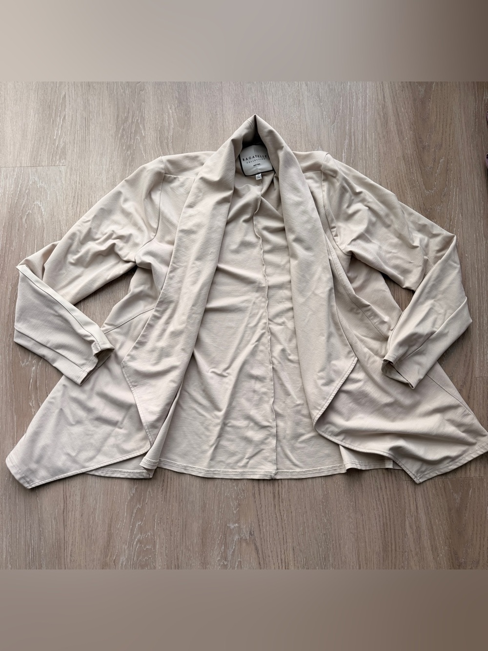 Bagatelle Collection draped cream jacket